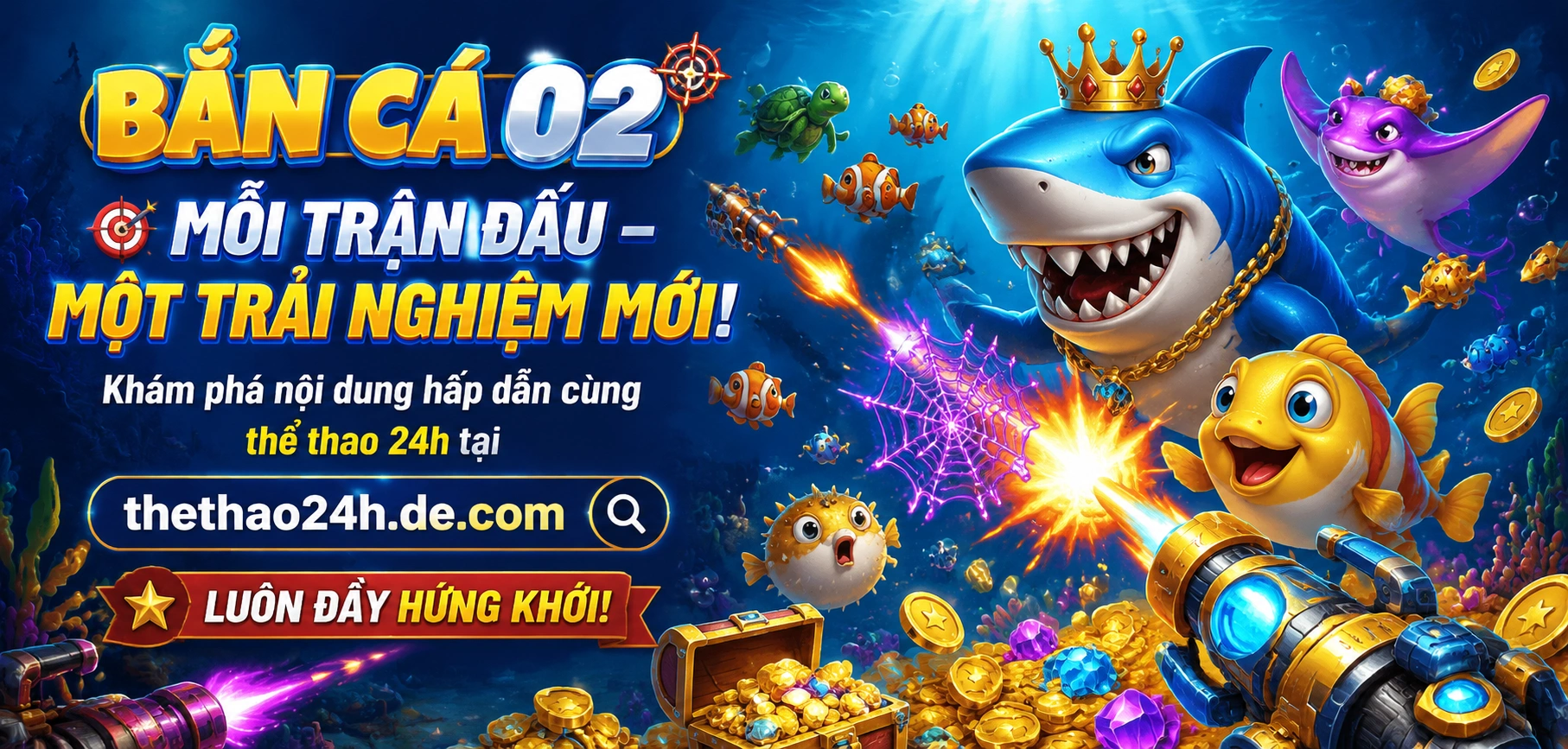 Giao diện game bắn cá online với dải cá thường và cá lớn